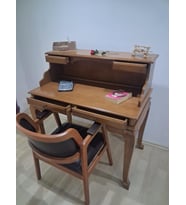 Çalışma Masa İlhm 90634 Klasik Takım Dilimli Sandaly Lüks Klasik Ceviz Renk Model