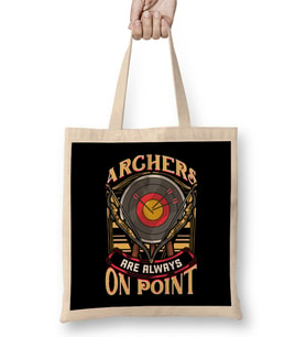 Funny Archers Are Always On Point Archery Pun Bez Çanta Uzun Saplı