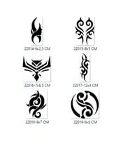 Tribal Tasarımlar Geçici Dövme Şablonu Seti Sadece Desen