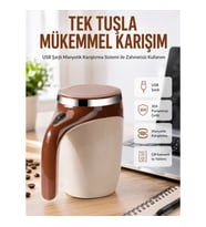 Mey İthalat® USB Şarjlı Elektrikli Karıştırıcı Kupa – Sıcak & Soğuk İçecekler için