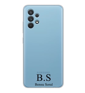 Samsung Klasik İsim Tasarımlı Şeffaf Telefon Kılıfı
