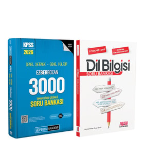 Pegem 2026 KPSS GY GK Ezberbozan 3000 ve AKM Dil Bilgisi Soru Bankası Seti 2 Kitap