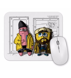 Jay And Silent Bob Pat and Silent Bob Squarepants Mouse Pad