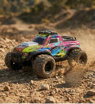 1:16 Ölçek Cross Country Işıklı Off-Road RC Araba – Uzaktan Kumandalı, 3 Renk Seçenekli (Mor)