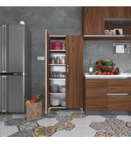 Kenzlife 2 kapılı dolap çilem 188*090*032 cvz kilitli ayaklı banyo mutfak ofis kitaplık ayakkabılık kiler (Karışık)