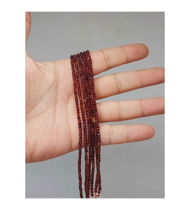 Bileklik Boy Lal (GRANAT) (GARNET) Taşı Küp Şekilli Dizi 2mm Yarım Dizi (17CM UZUNLUĞUNDADIR)