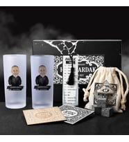 Erkeğe Karikatürlü Tasarım Rakı Kadehi Seti Hediye Kutusu