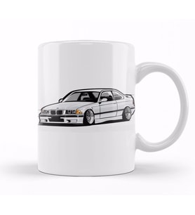 Bmw  Stanced Out E36 Kupa Bardak Porselen