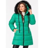Dewberry Kadın %100 Polyester Kaban Açık Yeşil Z9764 Günlük Dış Giyim, Hafta Sonu Kombini, Seyahat Gardırobu