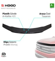 S-Dizayn Fiat Uyumlu Palio ABS Plastik Kaput Rüzgarlığı 2005-2012 A+Kalite Parça