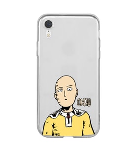 Iphone XR Uyumlu One Punch Man Tasarımlı Şeffaf Telefon Kılıfı