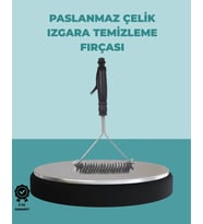Uzun Saplı Paslanmaz Çelik Izgara Temizlik Fırçası