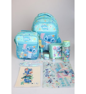 "DEKOMUS İLE LİSANSLI STITCH "GALAXY POP KOLEKSİYONU" FULL KIRTASİYE OKUL SETİ OKUL ÇANTASI,TERMOSLU BESLENME ÇANTASI,500 ML MATARA VE BESLENME KABI SETİ