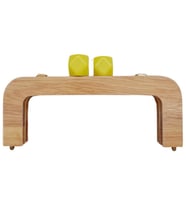 Angel Çanta Aksesuar 20 cm Açık Renk Ahşap Burs Neon Sarı Renk Toplu