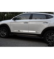 Hyundai Tucson  (2015-2017) Krom Yan Kapı Çıtası 4 Parça Paslanmaz Çelik Geniş Model