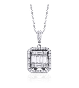 0.60 Karat Baget Pırlanta Kolye
