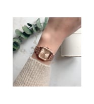 minimal bayan rose rengi kol saati