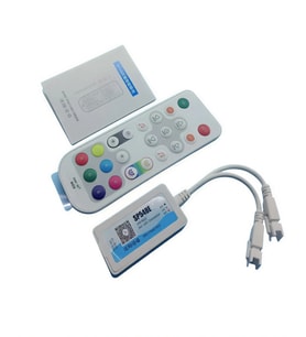 5V -24V SP548E Sese ve Müziğe Duyarlı RGB Pixel Led Kontrol Cihazı APP Kontrol ve RF Kumandalı