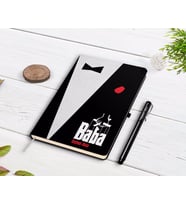 BK Gift Kişiye Özel Godfather Baba Tasarımlı Siyah Defter ve Kalem Hediye Seti-7