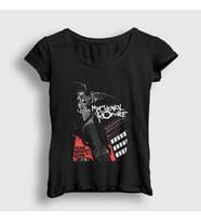Presmono Kadın Siyah One Night My Chemical Romance T-Shirt 71699tt