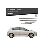 SEAT LEON 2006-2012 ARASI YAN KAPI KORUMA ÇITASI PLASTİK + KROM