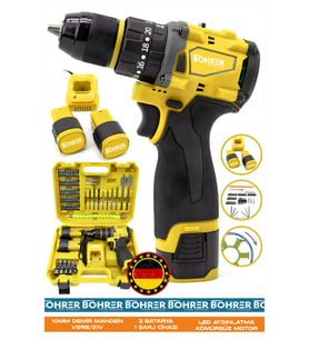 Yenilenen V285 5Ah 10mm Demir Tam Setli Brushless Akülü Vidalama