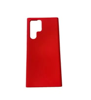 Galaxy S22 Ultra ile Uyumlu Cappy Silikon Kılıf Kırmızı