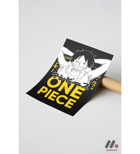 One Piece Luffy Anime Poster, Çerçevesiz Yüksek Kalite Duvar Afişi - Anime Severlere