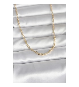 Mey İthalat® CM 14K Gold Renk Ataç Zincir Model 60 cm Kadın Kolye