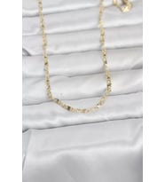 CM 14K Gold Renk Lazerli Gemici Zincir Model 60 cm Kadın Kolye - TJ-BKO10974
