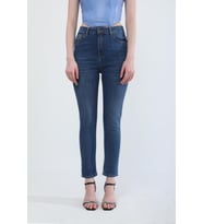 Kadın Slim Fit Likralı Esnek Jean Pantolon Mavi