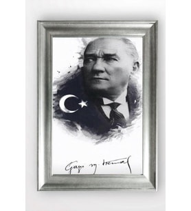 Gümüş Çerçeveli Atatürk Tablo cv629