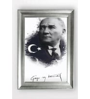 Gümüş Çerçeveli Atatürk Tablo cv629