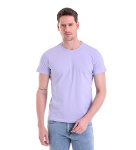 Hatemoğlu Lila ST 22Y Basic Bisiklet Yaka Süprem T.Shirt (S-3XL)