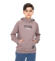 Toontoy Erkek Çocuk Nakışlı Sweatshirt (Acı Kahve)
