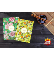 Bez Ciltli Sert Kapaklı 14x20cm 2'li Çizgili Defter Seti