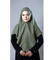 Fıstık Yeşili Pratik Hazır Geçmeli Tesettür Eşarp Pamuk Caz Kumaş Düz Hijab 2306_36