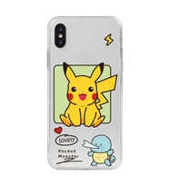 Iphone XS MAX Uyumlu Pokemon Pikachu Tasarımlı Şeffaf Telefon Kılıfı
