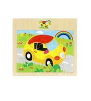 Hayal Sepeti TAKSİ resimli Ahşap Çocuk Puzzle 12 Parça 15x17cm