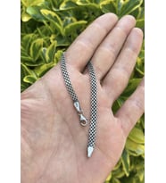 Oksitli Gümüş Bileklik, 925 Ayar Gümüş Unisex Bileklik, Erkek Model Bileklik, Erkek Gümüş Bileklik, Men Bracelet, Oksitli Bileklik