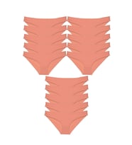Mulvxbrf Brf02 15 Adet Süper Eko Set Likralı Kadın Slip Külot Pudra (Mulvix)