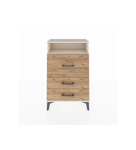 Arges Komodin Tek Raflı 3 Çekmeceli 60x30x96 Aytaşı-Çam