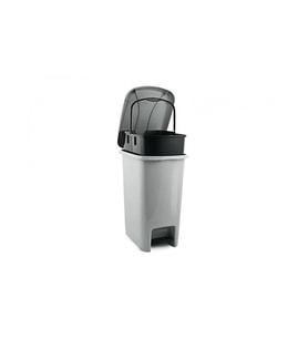 Üçsan Plastik Silim Pedallı Gri Çöp Kovası 12.5 L 32x23x40 cm