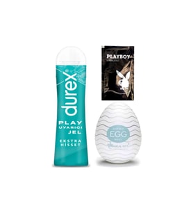 Durex Play Ekstra Hisset  Uyarıcılı Jel 50 ml + Egg Wavy Erkeklere Cep Tipi Mastürbatör + Hediye