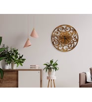 BK Gift Dekoratif 45cm Ahşap Duvar Saati-116