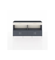 Arges Konsol 2 Raflı 2 Çekmeceli 4 Kapaklı 176x30x99 Antrasit-Antrasit/Aytaşı
