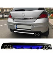 Opel Astra H Mavi Difüzör Çiftli Yuvarlak Egzoz Görünümlü D Tip Difizör 2004 - 2009