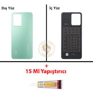 Yapıştırıcı Redmi Note 12 Nane Yeşili Yapıştırıcı Arka Pil Kapağı + B-7000 Yapıştırıcı
