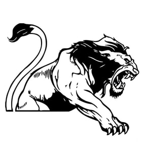 Predator Vahşi aslan araba Sticker 18 CM Siyah Renk