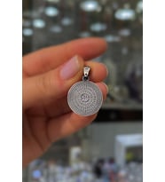 Gümüş esmaül hüsna yazılı dualı kolye ucu